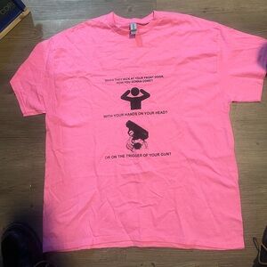 Pink “guns of brixton” shirt